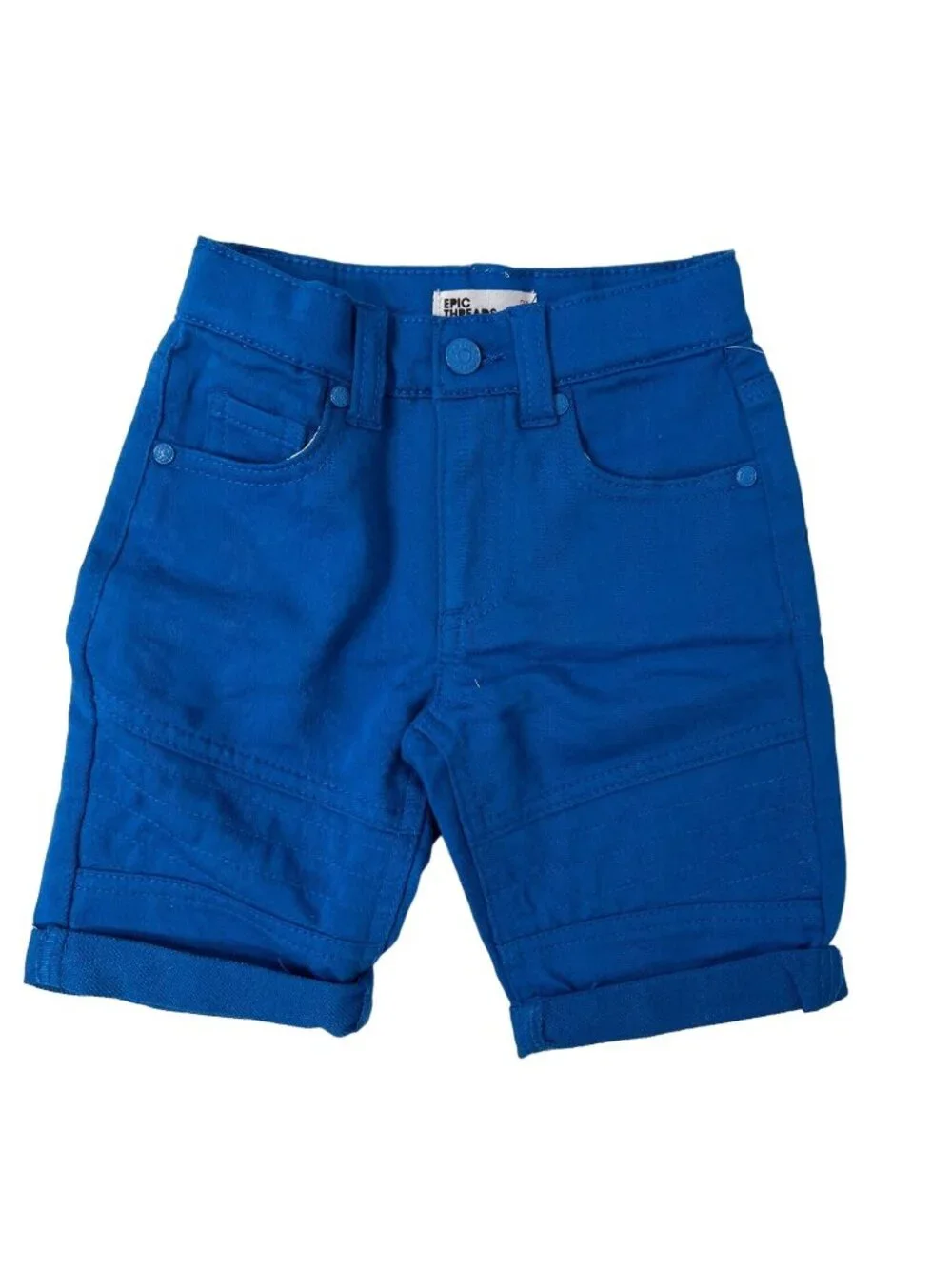 Epic Threads Toddler Boys Electric Blue Rolled-Hem Denim Shorts
